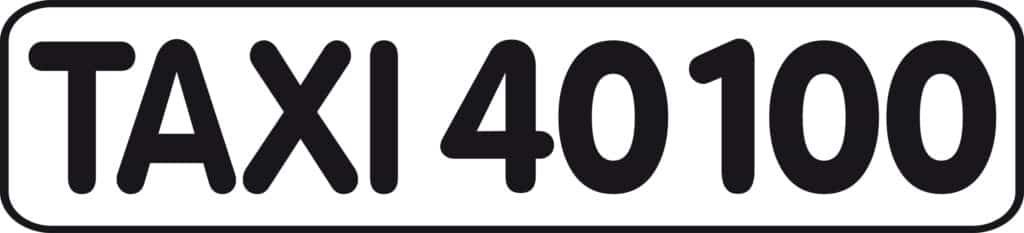 Taxi40100 Schwarz-Weiß Logo